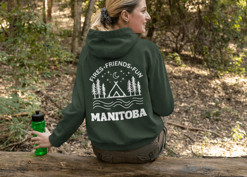 C & Win Sports Manitoba-Fires, Friends, Fun Hoodie (Double Sided) - C & Win Sports
